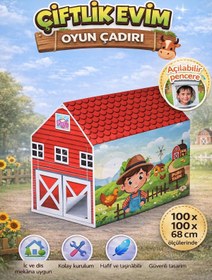 Resim hak-iş oyuncak Prenses Sarayı Açılabilir Pencereli Oyun Çadırı 