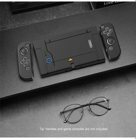 Resim Gaojunshop01 Nintendo Switch Oled İçin Siyah Tpu Kılıf Taşınabilir Çizilmeye Dayanıklı 