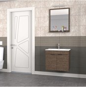 Resim BIANI Fix Arya 65 Cm Banyo Dolabı Renk Aybe Kahve 