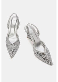 Resim Bestyle Freya Kadın Gümüş Pullu Topuklu Ayakkabı Gümüş 