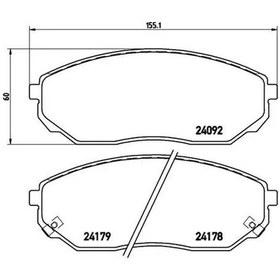 Resim Brembo P30019 On Fren Balatasi 581013ed00 581013ed01 581013ed02 