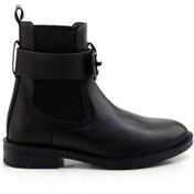 Resim Siyah Hakiki Deri Kadın Bot & Bootie K02724259003 Siyah 