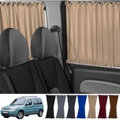Resim Oto Pandami Citroen Berlingo 1.nesil 1996-2009 Uyumlu Krem Raylı Oto Perde Takımı 