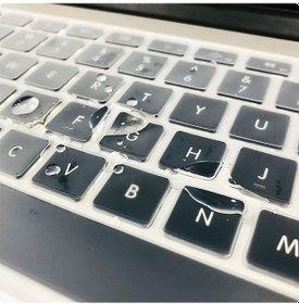 Resim Ekılıf - Macbook 12' Retina Uyumlu - Klavye Koruyucu Transparan Buzlu Silikon Ped - Şeffaf 