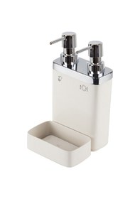 Resim Primanova Viva M-e10-09 İkili Çift Hazneli Süngerlikli Sıvı Sabunluk Bej 