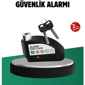 Resim Pileli Store Titreşim Sensörlü Alarm Disk Kilidi Motosiklet Scooter Bisiklet 