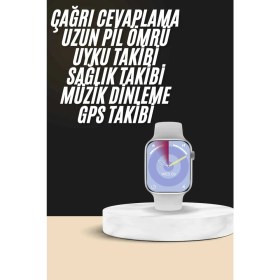 Resim FRY Akıllı Saat Kulaklık Hediyeli Uyku ve Sağlık Takibi Yapabilen Uzun Ömürlü 