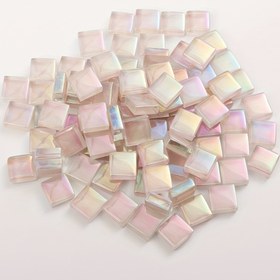 Resim 105 adet Renkli Mozaik Karo - 1.0x1.0 cm Pastel Pembe Cam Mozaik Sanat, DIY El Sanatları, Mumlar, Çerçeveler ve Ev Dekoru için, Yaratıcı Cam El Sanatları Malzemeleri, Mozaik Karolar, Dekoratif Karo, Canlı Karo, El Yapımı Karo 