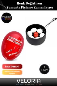 Resim Genel Markalar Premium Seri Zaman Ayarlı Haşlama Dereceli Renk Değiştiren Yumurta Pişirme Zamanlayıcı 2 Adet 