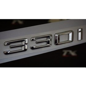 Resim Bmw 330i Uyumlu Bagaj Krom Metal 3m 3d Yazı Logo 