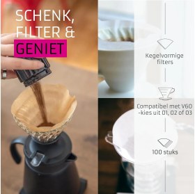 Resim Dora Shopping Hario V60 02 Dripper Filtresi Natürel (100 Adet) 