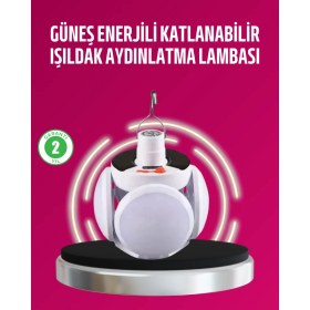 Resim Sergen Reklam Solar ve USB Şarjlı Su Geçirmez Katlanabilir LED Lamba - SE002E-6DH1Y9 