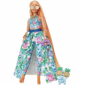 Resim Barbie Extra Fancy Çiçekli Kostümlü Bebek HHN14 