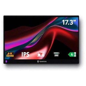 Resim Verbatim 17.3" IPS 32239 6MS mHDMI-TYPEC Dokunmatik Taşınabilir Monitör 3840X2160 