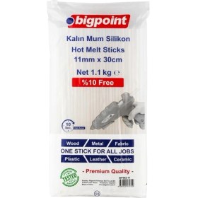 Resim Bigpoint Mum Çubuk Silikon Kalın 11MM x 30CM (1.1 Kilogram) 