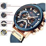 Resim Yingfu Curren M8329 Erkekler Günlük Spor Deri Saat Gül Mavisi, Çok Renkli Çok Renkli 