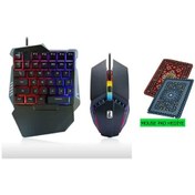 Resim Xiaomi 17 Uyumlu G506 Rgb Tek El Oyuncu Klavye Mouse Takımı Optik 