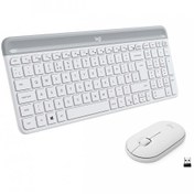 Resim Logitech Beyaz Kablosuz Klavye Mouse Seti 