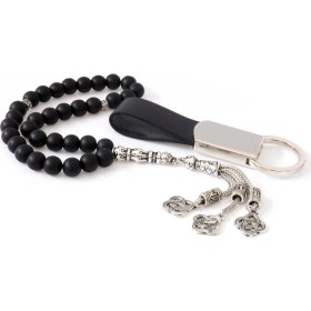 Resim Pigado Çelik Aparatlı Suni Deri Anahtarlık ve Tesbih Seti 