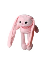 Resim İthal Kumaş Kulakları & Ayakları Uzayıp Küçülen Sevimli Tavşan Peluş Oyuncak & Uyku Arkadaşı 75 Cm. 001 