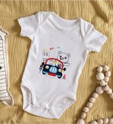 Resim Bitmeyenkartus Bk Kids Sevimli Sürücü Tasarımlı Bebek Body Zıbın - Model 1 Çok Renkli 