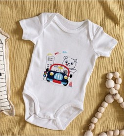 Resim Bitmeyenkartus Bk Kids Sevimli Sürücü Tasarımlı Bebek Body Zıbın - Model 1 Çok Renkli 