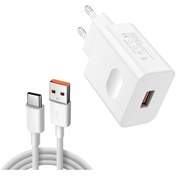 Resim 18 W Usb Şarj Aleti Gerçek Hızlı Şarj Yüksek Hızlı Hızlı Şarj Cep Cep Telefonu Eu 1m 6a Cable ' Beyaz 