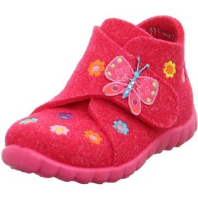 Resim Superfit Kız Çocuk Keçe Panduf Ev Ayakkabısı Kelebekli 