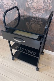 Resim Hamak Sepeti Tek Çekmeceli 2 Raflı Etejer - Siyah Renk 