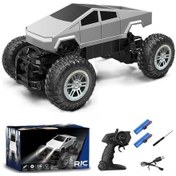 Resim Yifomall Tesla Cyberfoot Offroad Kumandalı Araba: 2.4ghz, Ön-arka Işıklar, Arka Teker Çekiş, Lityum Pil, Usb Şarjlı 