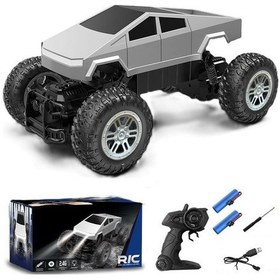 Resim Yifomall Tesla Cyberfoot Offroad Kumandalı Araba: 2.4ghz, Ön-arka Işıklar, Arka Teker Çekiş, Lityum Pil, Usb Şarjlı 