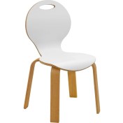 Resim Ens Kids Collection Pearl Beyaz Laminant Kaplama Ahşap Çocuk Sandalyesi (2-7 Yaş) 
