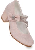Resim Kiko Kids Aisha Kum Simli Günlük Kız Çocuk 4 Cm Topuklu Abiye Ayakkabı 