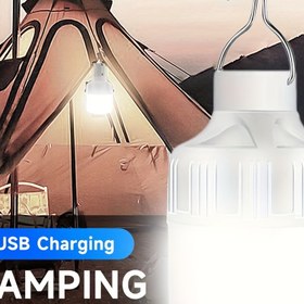 Resim MACROCOSM Taşınabilir LED Kamp Lambası, 3 Farklı Işık Moduna Sahip USB Şarj Edilebilir Çadır Lambası, Mat Yüzeyli ABS Malzemeden Üretilmiş Lityum Bataryalı, Kampçılık ve Balıkçılık İçin Dış Mekan Asma El Feneri - 1 Adet 