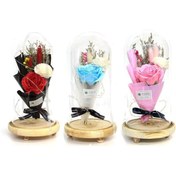 Resim Genel Markalar Fanus Gül 28/14cm Cam Fanus Led Işıklı Hediyelik 
