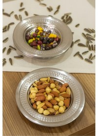 Resim Yunusoğlu Home 3'lü Paslanmaz Çelik Yuvarlak Çerezlik, Çerez Kasesi Gümüş 