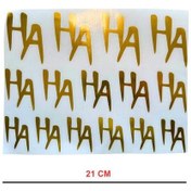 Resim Motosiklet Otomobil Bisiklet Sticker Seti A5 Hahaha 15x21cm Gold 