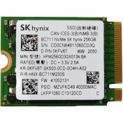 Resim SK Hynix BC711 NVMe SSD 256 GB M.2 Bağlantı Tipi ile Hızlı Okuma ve Yazma 2000 MB/s 