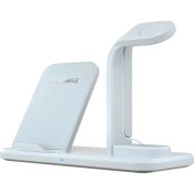 Resim iHome Bölünmüş 3 In 1 Telsiz Hızlı Şarj Çok Fonksiyonlu 