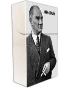 Resim İŞTE BU Atatürk Baskılı Kişiye Özel Isimli Standart Boy Sigara Kutusu / Tabakası 