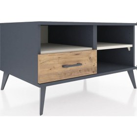 Resim Kronos Şifonyer 2 Raflı Tek Çekmeceli 88x59x48 Antrasit-aytaşı/çam Aytaşı/çam 