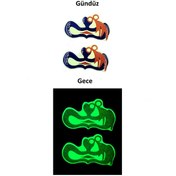 Resim BsElektronik Etiketçilere Özel Fosforlu Plaka Damla Sticker Nazar Boncuğu Suya Güneşe Dayanaklı Ürün 2 Adet 