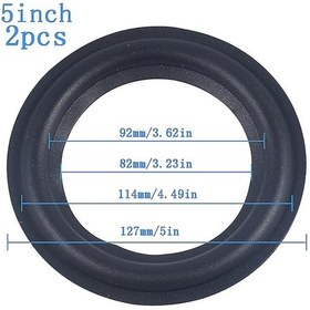 Resim Hoparlör Onarımı Veya Kendin Yap Projeleri İçin 2 Parça Köpük Çevre Kenar Halkası Onarım Kiti Huiliang 