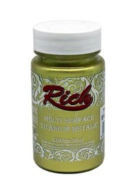 Resim Rich Multi Titanium Metalik Renkler Akrilik Boya 90 CC Beyaz Altın 
