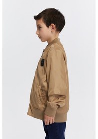 Resim Benitto Kids Erkek Çocuk Çift Taraflı Mevsimlik Yağmurluk Ceket 51326 Kahve 