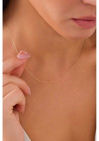 Resim 14 Ayar Altın Forse Zincir Kolye Sarı 