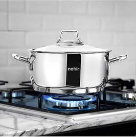 Resim Nehir Silver Klasik 8 Parça Paslanmaz Çelik Tencere Seti 