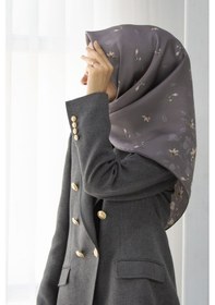 Resim Vissona Twill İpek Eşarp Gri-3 51776-0028 