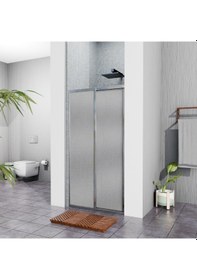 Resim Tekno Duş Gümüş Plastik Mika Duşakabin H:180 122cm 