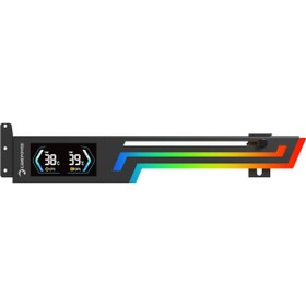 Resim GamePower Heatsync ARGB LCD Ekran Kartı Tutucu Siyah 